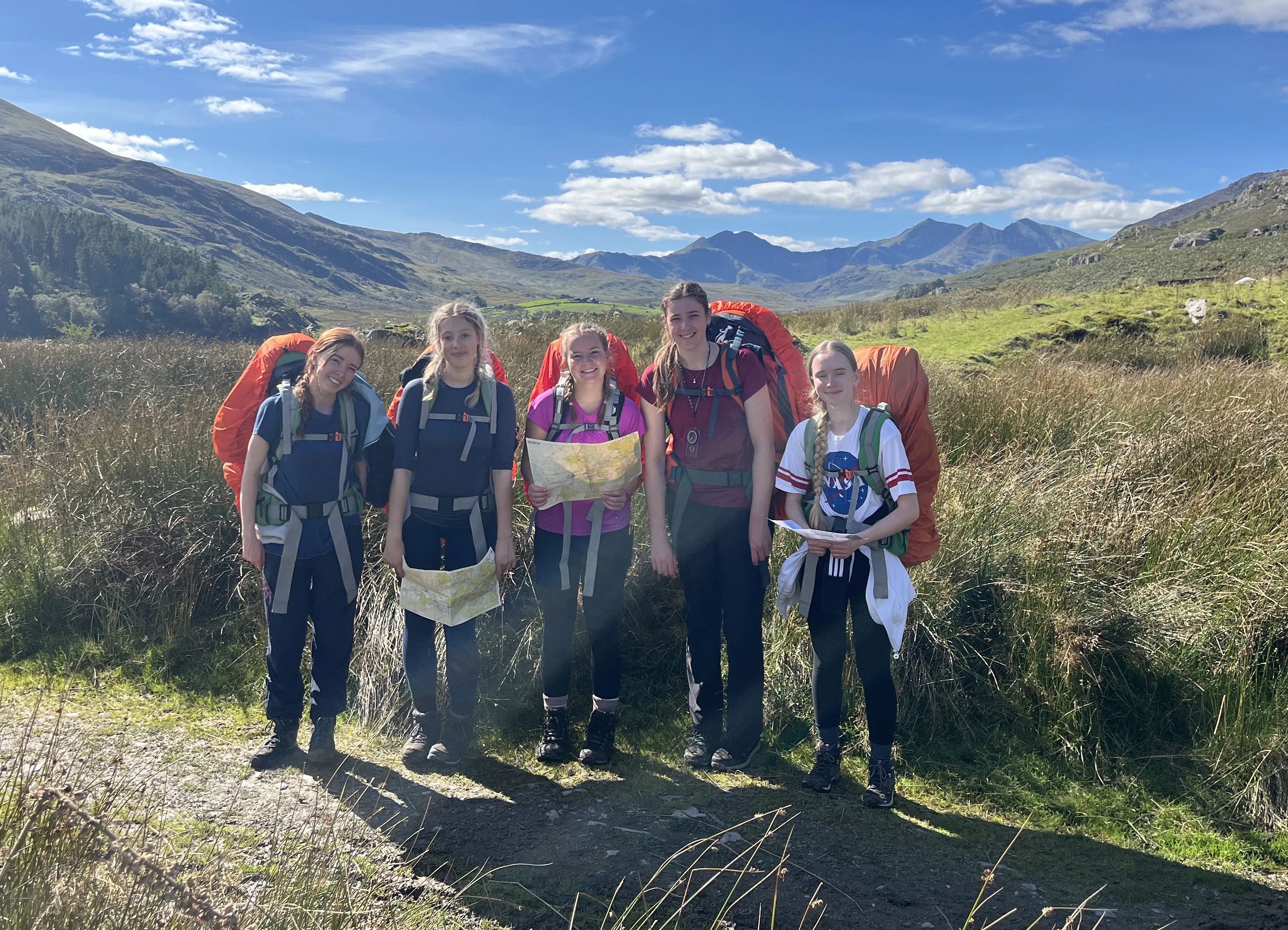 Group of girls on Duke of Edinburgh