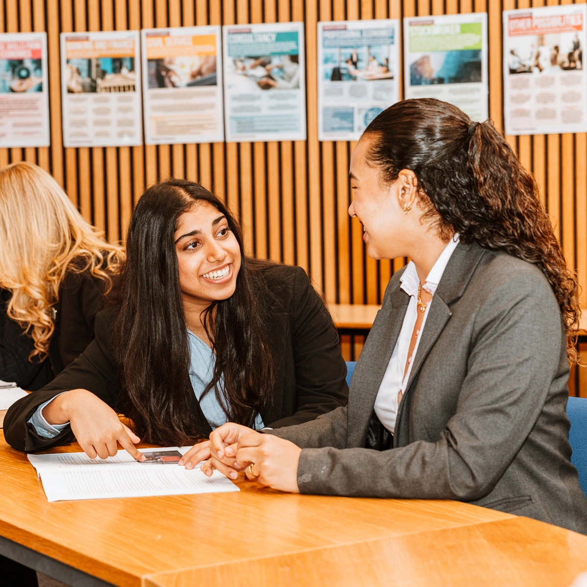students in academic conversation